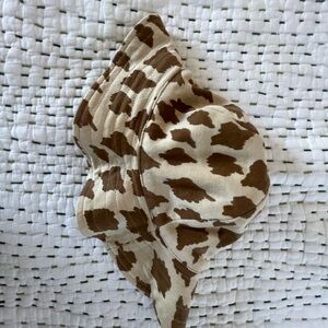 Mini Rodini Brown and Cream Leopard Print Hat